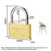 Copper Padlock Small Locks for Luggage Case Locker Home Improvement Hardware 20mm 25mm 30mm 40mm 50mm Include 3Keys 4