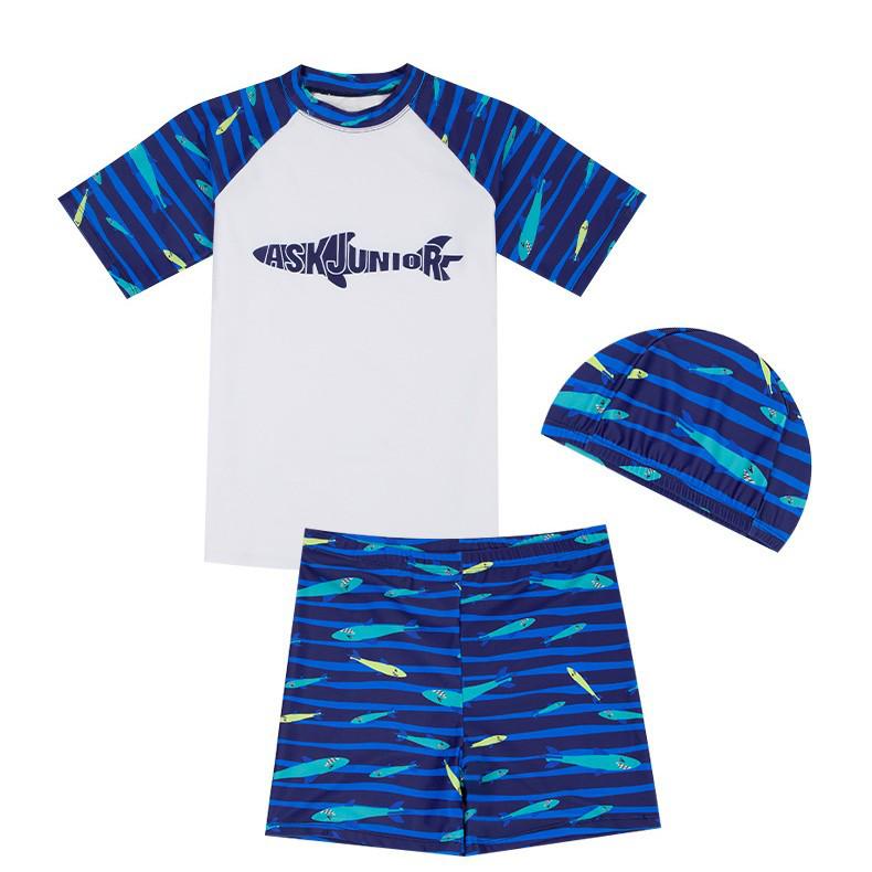 Kids' Quick-Dry Sunscreen Swimsuit Set for Boys and Girls - Medium to Large Sizes for Toddlers and Children, Perfect for Hot Springs