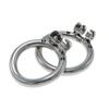 Stainless Steel Chastity Lock with Snap Ring Two Flat Round and Oval Can Be Equipped with a Variety of Headstall SM Sex Toys