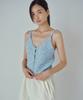Yulago Crochet Button Sleeveless Knit