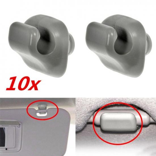 10 шт. Автомобильный серый держатель солнцезащитного козырька Монтажный зажим Крючок Для Honda Civic CR-V Accord
