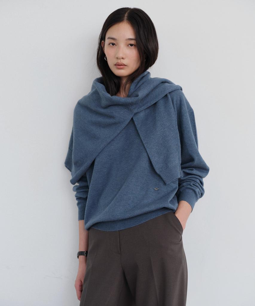 Yulago Washable V-Neck Knit & Cardigan Set