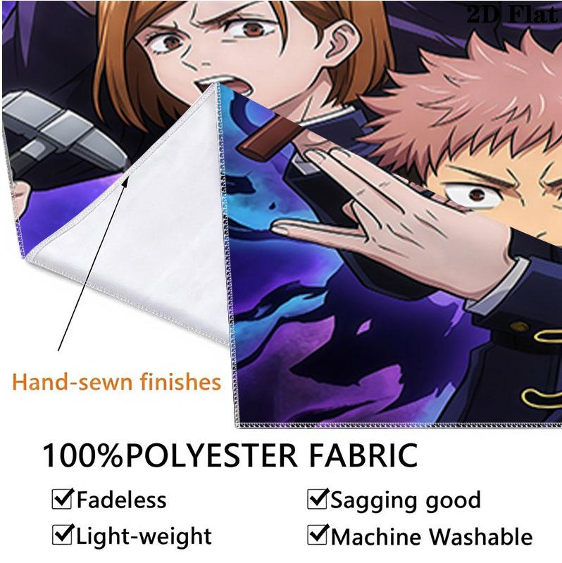 Jujutsu Kaisen Wall Tapestry Aesthetic Wall Hanging Printed Fabric Blanket Decorative Tapestries For Bedroom Living Room Home Decor