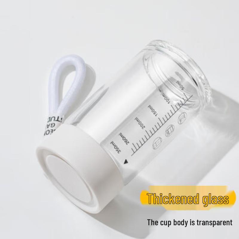 LINGCHEN Portable High Borosilicate Glass Water Bottle