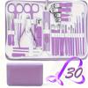 30pcs Professional Nail Care Set with Stainless Steel Nail Clipper Pedicure & Finger Tools Modern Design Cuticle Pusher Gifts