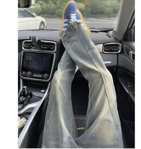 Men's Slim Fit Bootcut Jeans - Retro Flare, High Street Style, Autumn Vibes