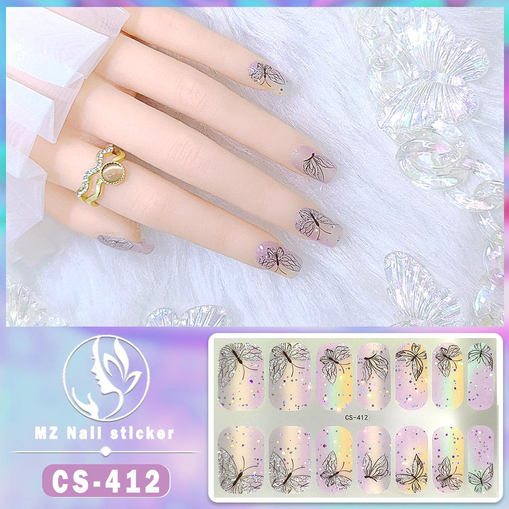 CS Panda nepečlivý gelový lak na nehty film je plně potažený malou červenou knihou v čínském stylu samolepicí film na nehty samolepka na nehty