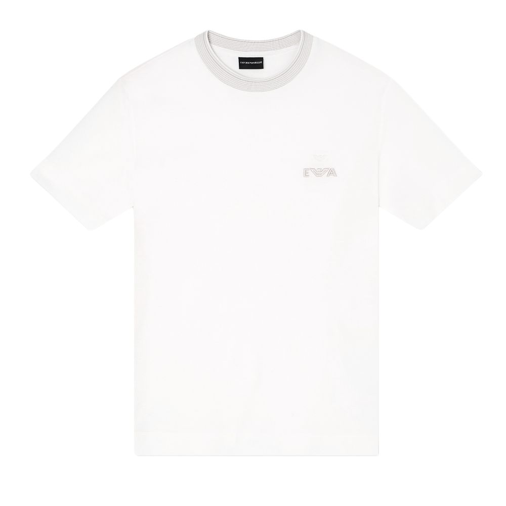 

Emporio Armani EA Round Neck Embroidered Short Sleeve T-Shirt Men Tops White EM002965-AF12955-U0003 S