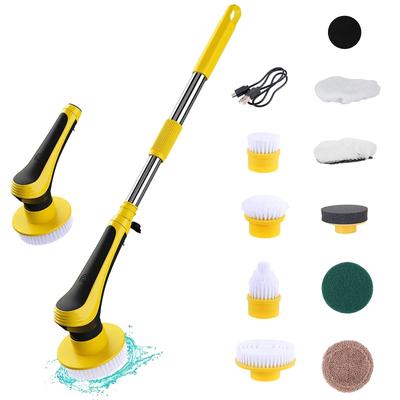 Conjunto de Escovas de Limpeza Elétricas LUNPEAR com USB, Esponja de Polimento Extensível IPX6 Perfeito para e Conjunto de Limpeza de Vidro, Polidora de 10 Peças, Recarregável,