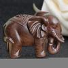 Figurine Mini Elefant Artizanat Sculptat Lemn Natural Cristal Mineral Mini Statuetă Animale Pentru Decor Vindecare Chakre