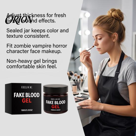 Quick Drying Fake Blood Paste Halloween Blood, Realistic Coagulated Gel/Spray/Paint, Special Professional Cosplay Spray Effect Makeup Prop for Zombie