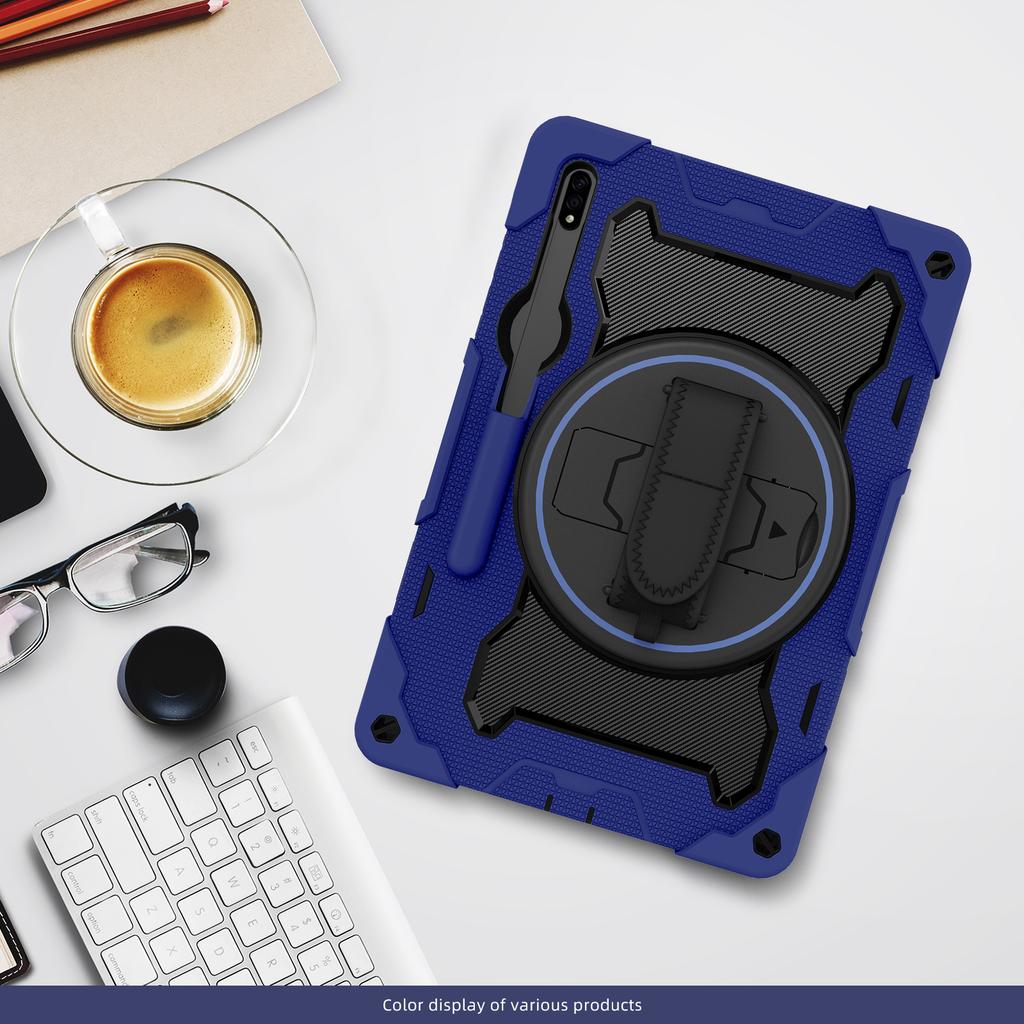 Heavy Duty Case Universal for Samsung Galaxy Tab S8 S7 Plus FE 12.4 SM-X800 X806 SM-T730 T735 T736 T970 T975 T976 Rotating Cover