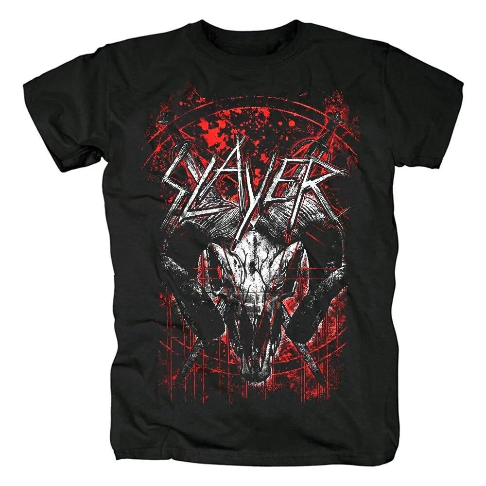 Vintage Slayer Show No Mercy T Shirt Unisexs Fashion Short Sleeve Tshirt Harajuku Streetwear Hip Hop Cotton T-Shirt Tee Tops