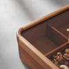 Divided Serving Tray with Lid and Handle Clear Snack Container