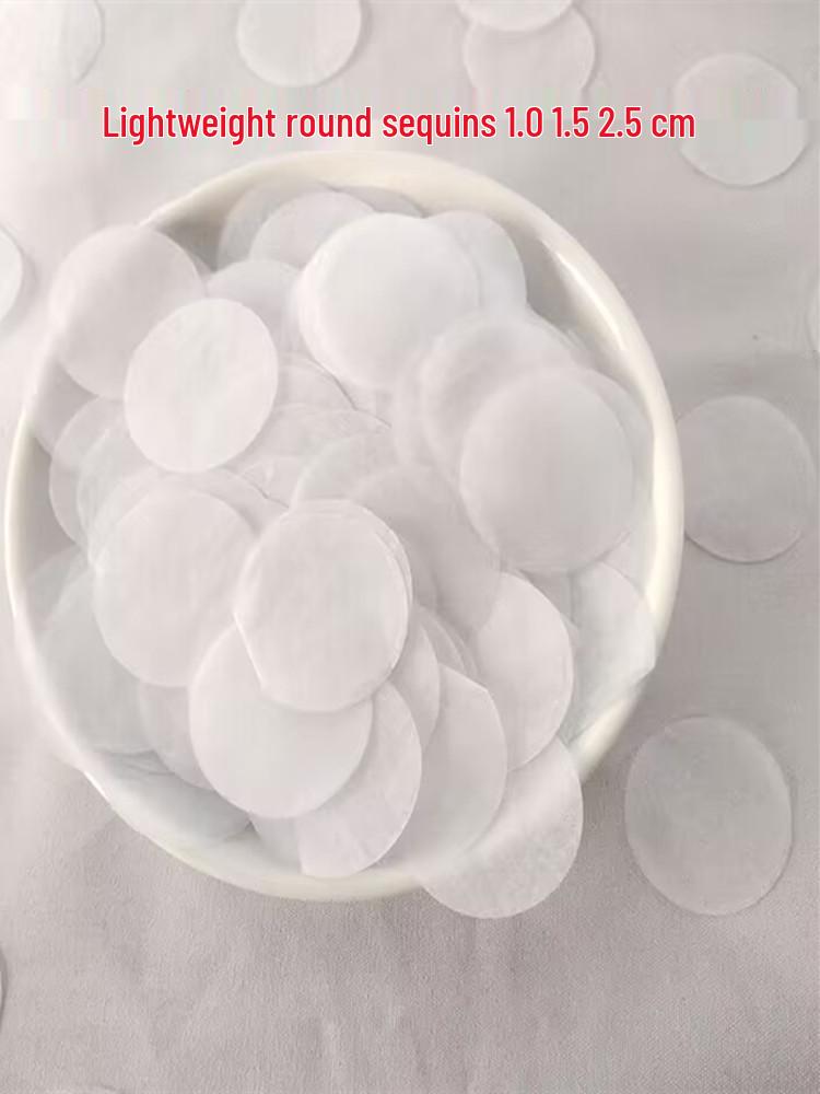 White Glitter Paper Confetti for Weddings - Hand-thrown Decoration for Photos, Bridesmaids, and Groomsmen