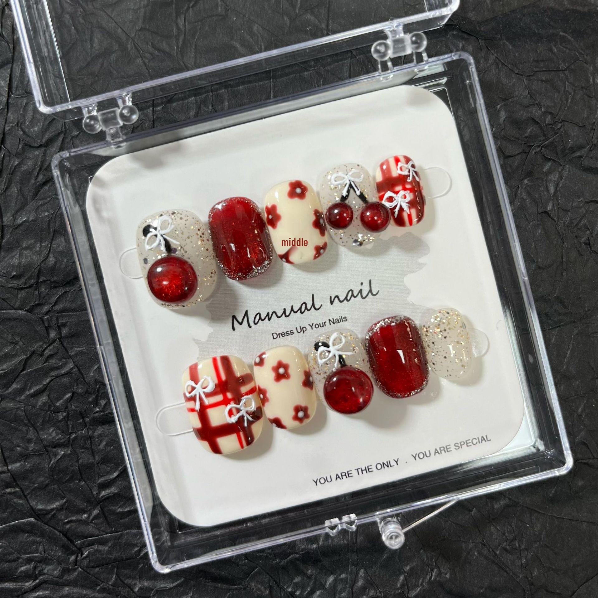 Ручная работа Милые Мультяшные Девочки Наклейки для Маникюра A610 - Съемные и Носимые Large