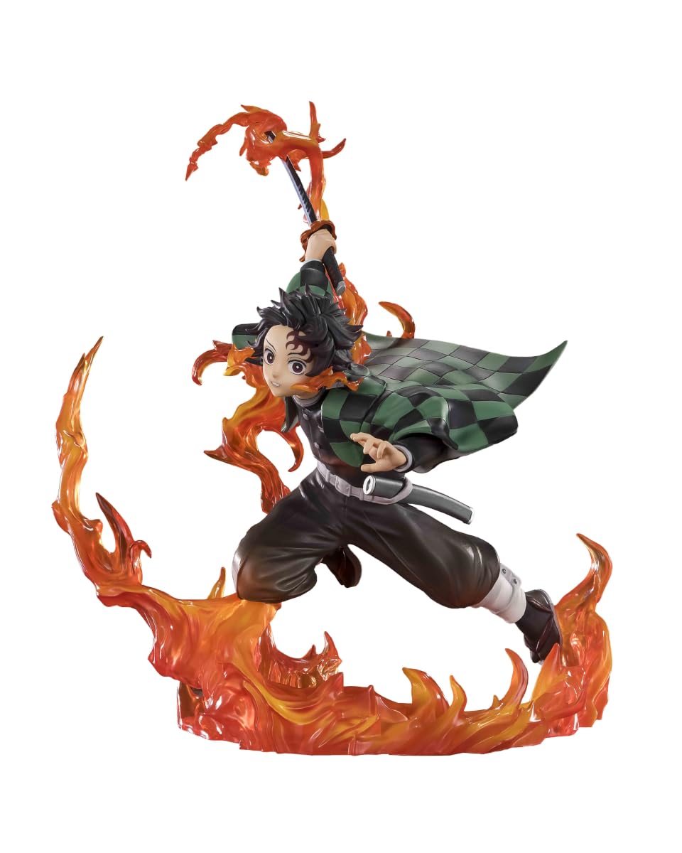 

TAMASHII NATIONS Figuarts ZERO Demon Kimetsu no Yaiba Тандзиро Камадо Ренгоку Цуба Примерно 195 мм ПВХ АБС ПК Полная фигурка Истребитель вер.. & &