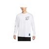 Nike Round Neck Sports Breathable Casual Long Sleeve T-Shirt Men Tops White HJ3306-100
