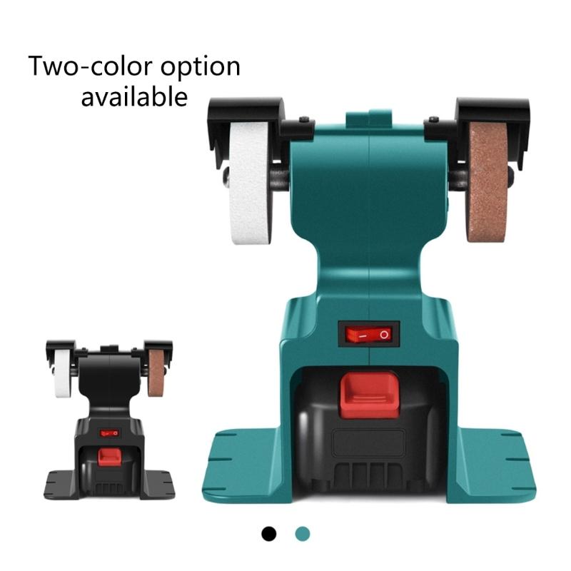 Cordless Electric Benches Grinder With Double Sanding Wheels Perfect For 18V Battery Metal Woodworking DIY Projects
