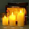 LED Flickering Flameless Candle Glass Ornament for Romantic Home or Christmas Parties