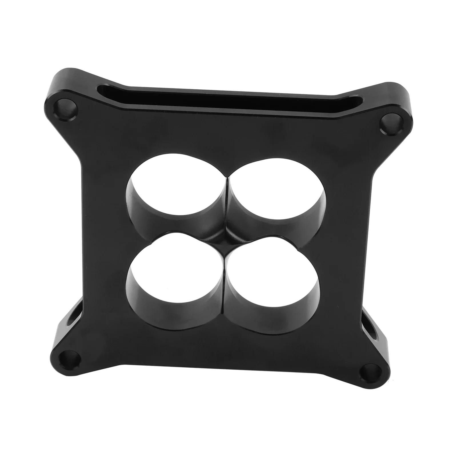 

For Chevy 4-Port 4150 Series CNC Machined Aluminum Carb Spacer (1 ) - Square Bore For Chevrolet GM LS1 LS2 LSX Ford 302 SBC TBP026-BK