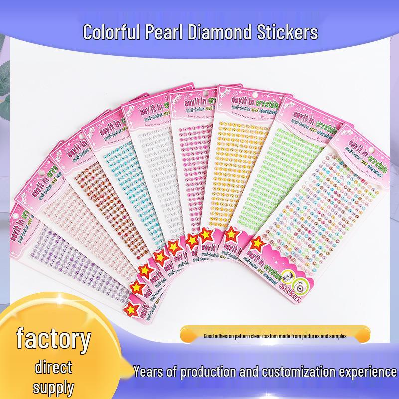 Colorful Acrylic Rhinestone Sunflower Stickers for DIY Phones & Office Supplies