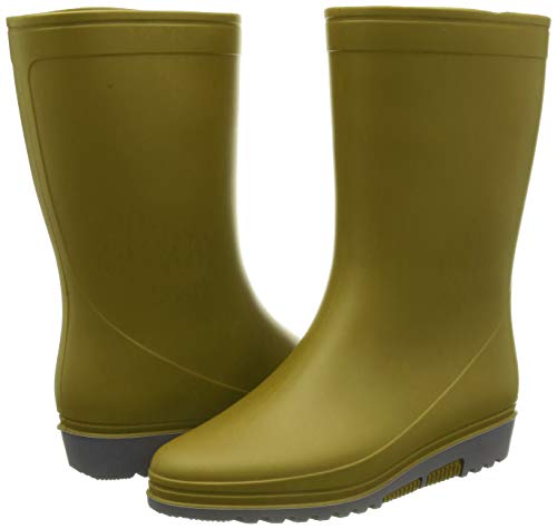 Asahi R307 Women's Mid-Length Rain Shoes, Made In Japan, Olive, Size 25.0 Cm, 2E