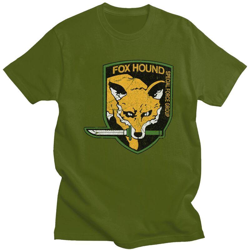 Custom Metal Gear Solid Fox Hound T Shirt Men Short Sleeves 100 Cotton Tshirt Video Game Tees Fashion Tshirts