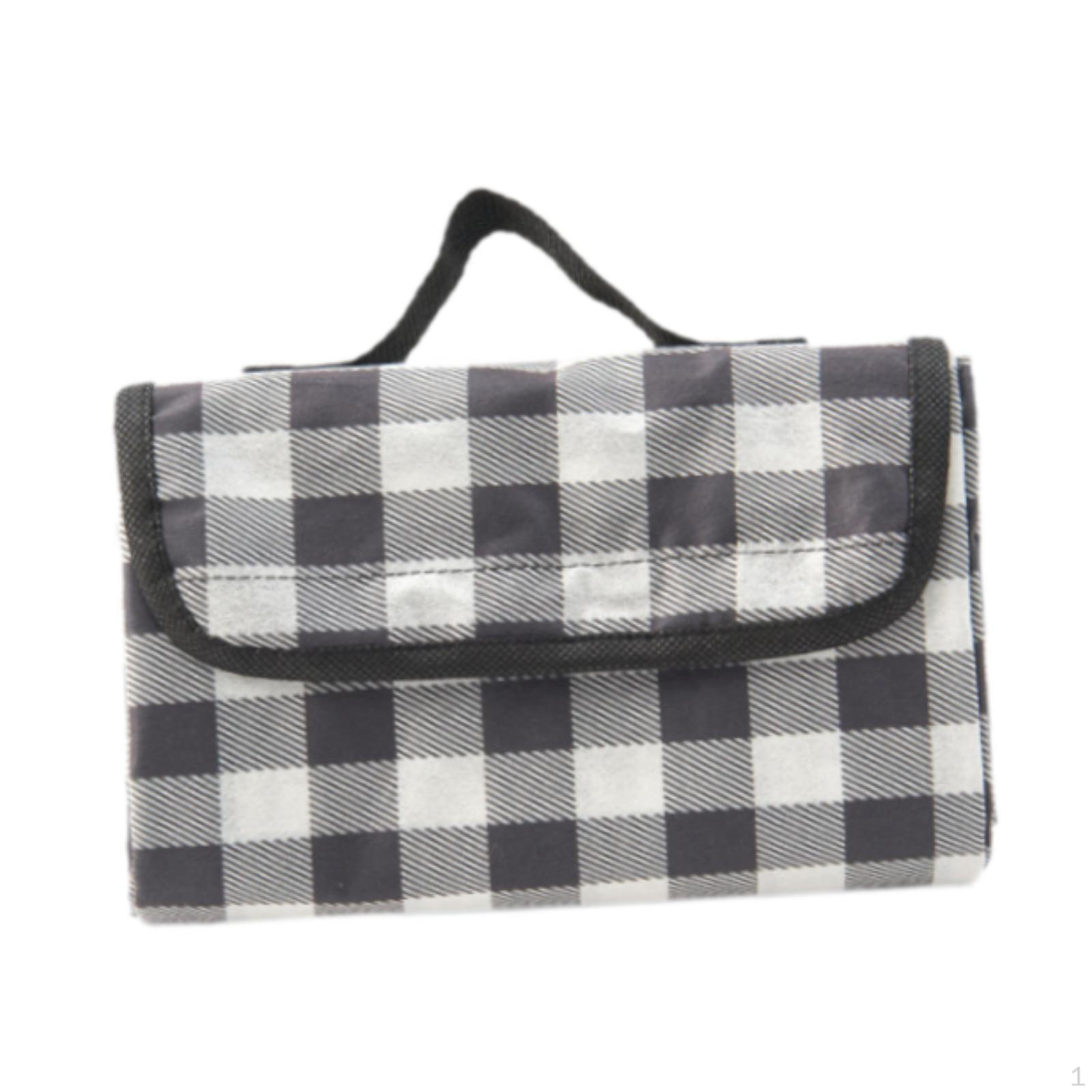 

, Camping Blanket, Folded, Water Resistant, Fashionable, Multipurpose, with Handle, Picnic Same Cloth Navy