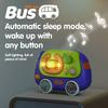 Baby Music Bus Toddler Toys Electric Driving Car Steering Wheel Early Educational Musical Toy for 0-36 Months Games for Babies