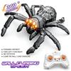 1 Set Giocattoli Scherzo a Movimento Rapido Ragno Strisciante Telecomandato con Occhi Rossi a LED Ragno Rampicante Giocattolo con Telecomando per Bambini Regalo