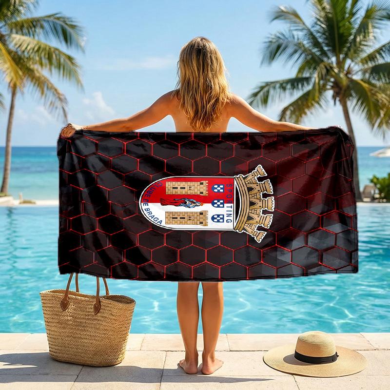 Braga FC print Quick Dry Beach Towel Microfiber Absorbent Portable Travel Swimming Towel