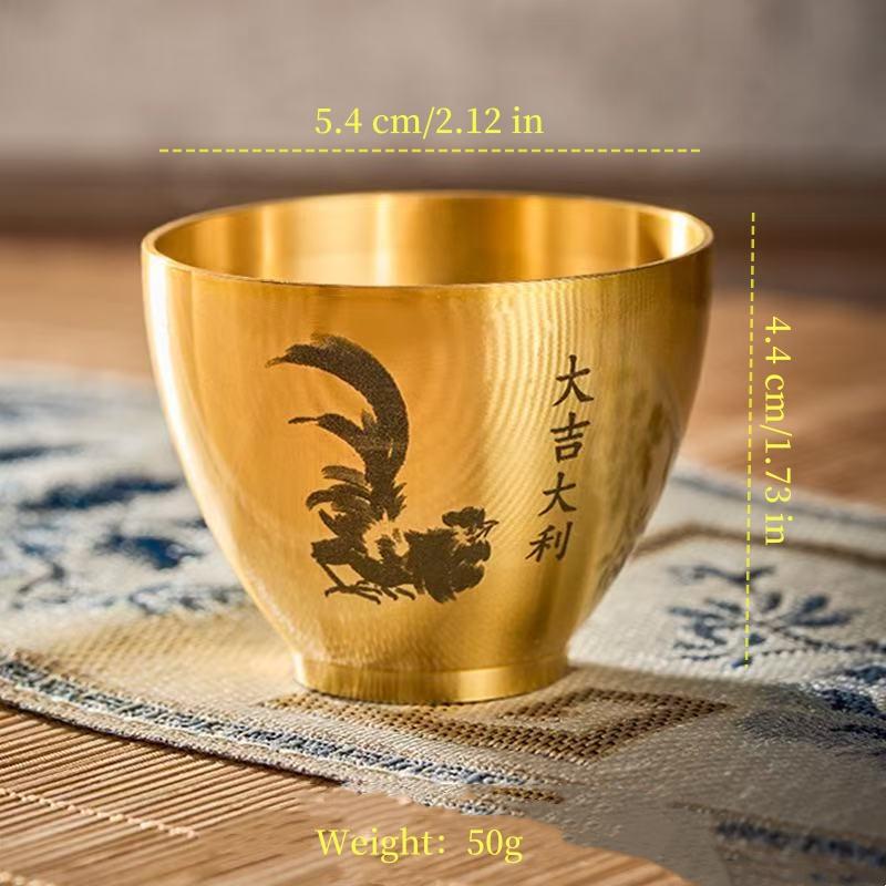 Pure Copper Bowl Mini Vodka Liqueur Cup,Spirits Chalice Cup Retro Wine Tea Whiskey Cups Buddhist Bowl Home's Gift Decorative
