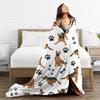 Warm Soft Blanket Travel German Shepherd Pattern Throw Blanket Puppy Pet Flannel Bedspread Couch Chair Novelty Sofa Bed Cover