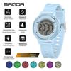 Sanda Men's Digital Watch: 7 Alarms, Luminous, Multi-Function, Waterproof, Dual Time Zones.