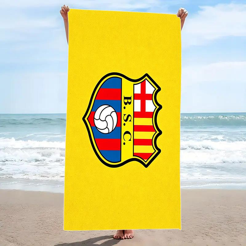 Barcelona SC Print Beach Towel, Large Soft Quick Dry Towel for Beach Camping Swimming
