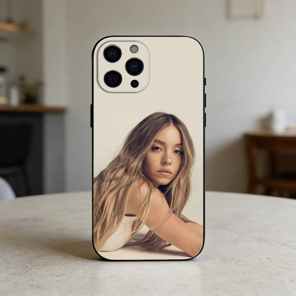 Actor S-Sydney Sweeney  Phone Case For iPhone 17,16,15,14,13,12,11 Plus,Pro,Max,Mini Silicone Black Soft Cover