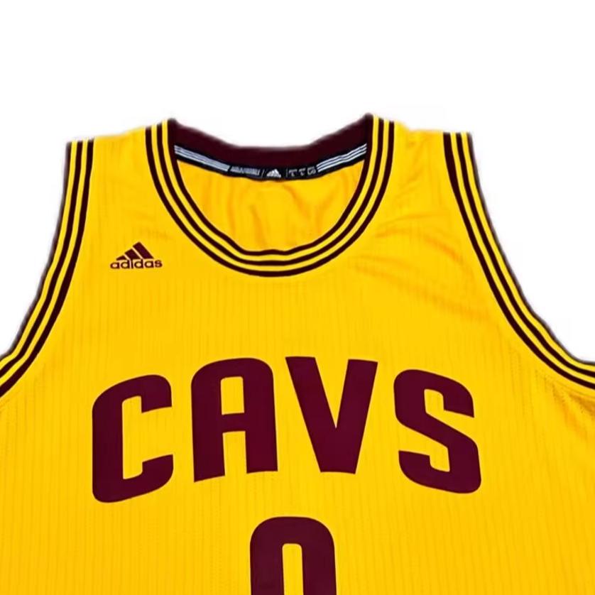 Adidas X NBA Collaboration Cavaliers Swingman Fan Edition Kevin Love 0 Sleeveless Soft Stylish Sports Jersey Unisex Jersey Yellow 7470A-3CC-K92630