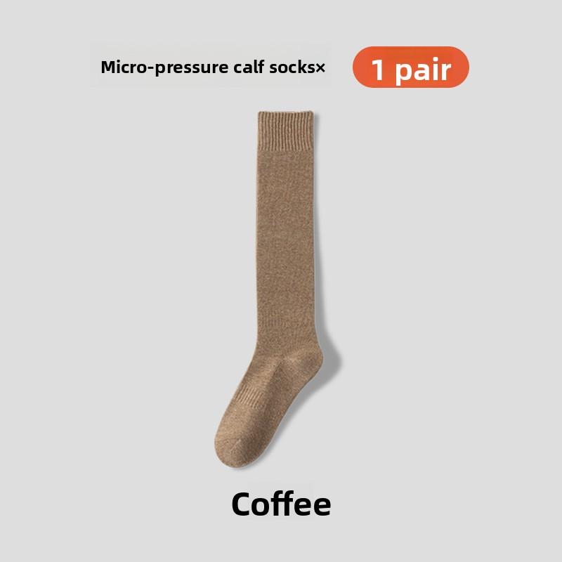 Female Autumn and Winter Thick Hair Ring Warm and Cold Waist Not Frozen Feet Calf Socks
