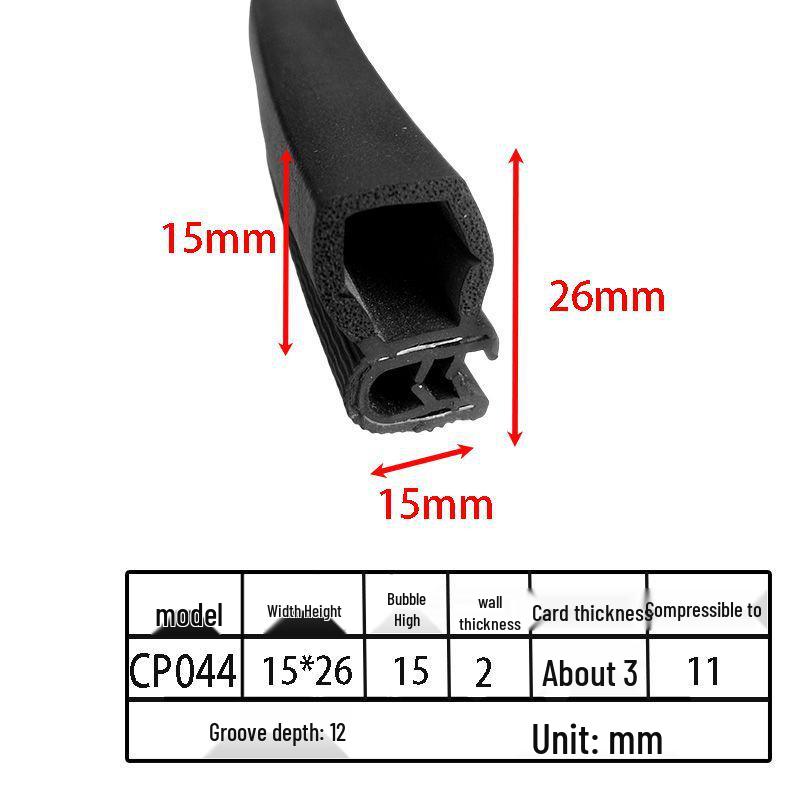 Customizable EPDM U-Shaped Rubber Sealing Strip for Electrical Cabinets and Car Doors
