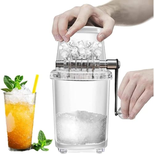 

GrnArt Ice Crusher, Manual Ice Crusher, High-Speed Ice Crusher, Manual Rotary Ice Crusher with Stainless Steel Blade, Ice Crusher with Ice Cup, Smoo
