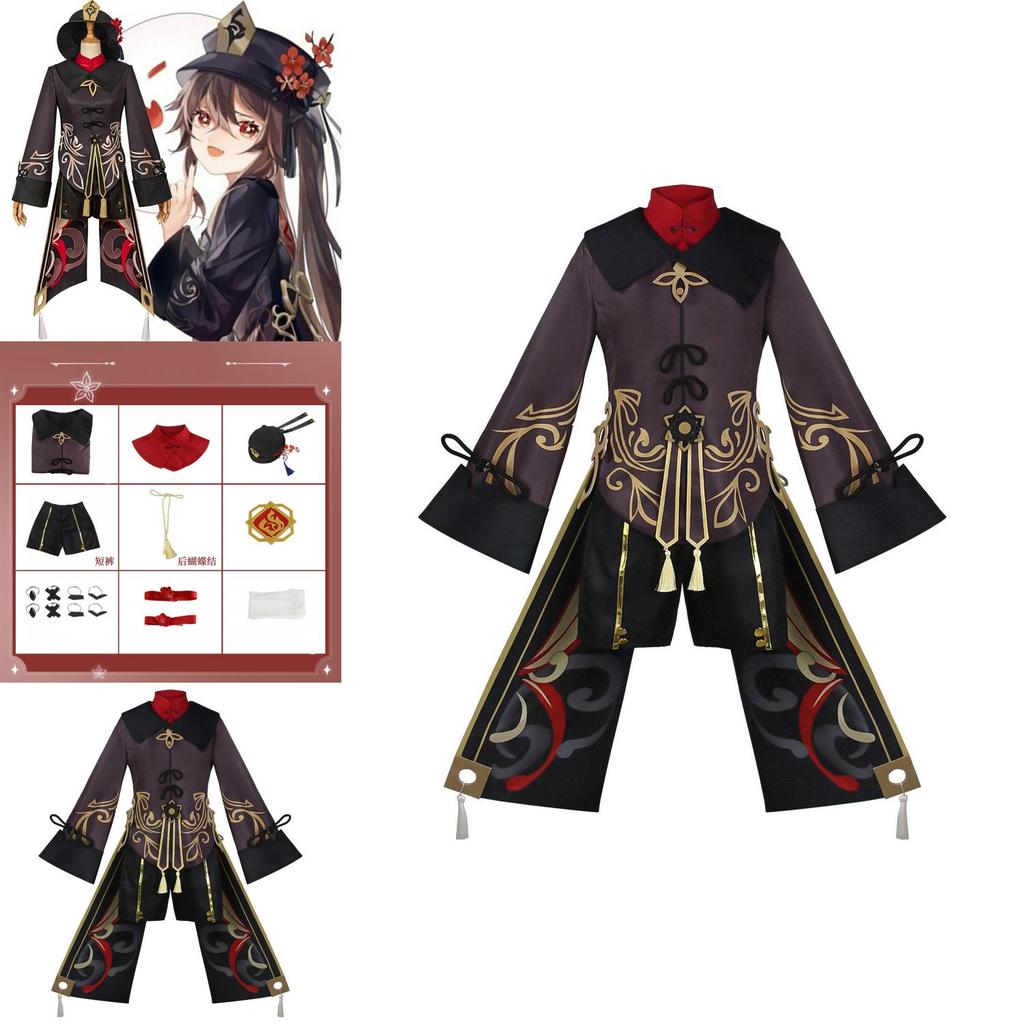 Genshin Impact Hutao Cosplay Costume Uniform Chinese Style Cute Costume For Halloween