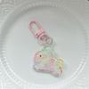 Kawaii Cartoon Hase Schlüsselanhänger Süß Niedlich Rosa Hase Schlüsselanhänger Schultaschenanhänger Kopfhörerhülle Hängende Dekoration Zubehör