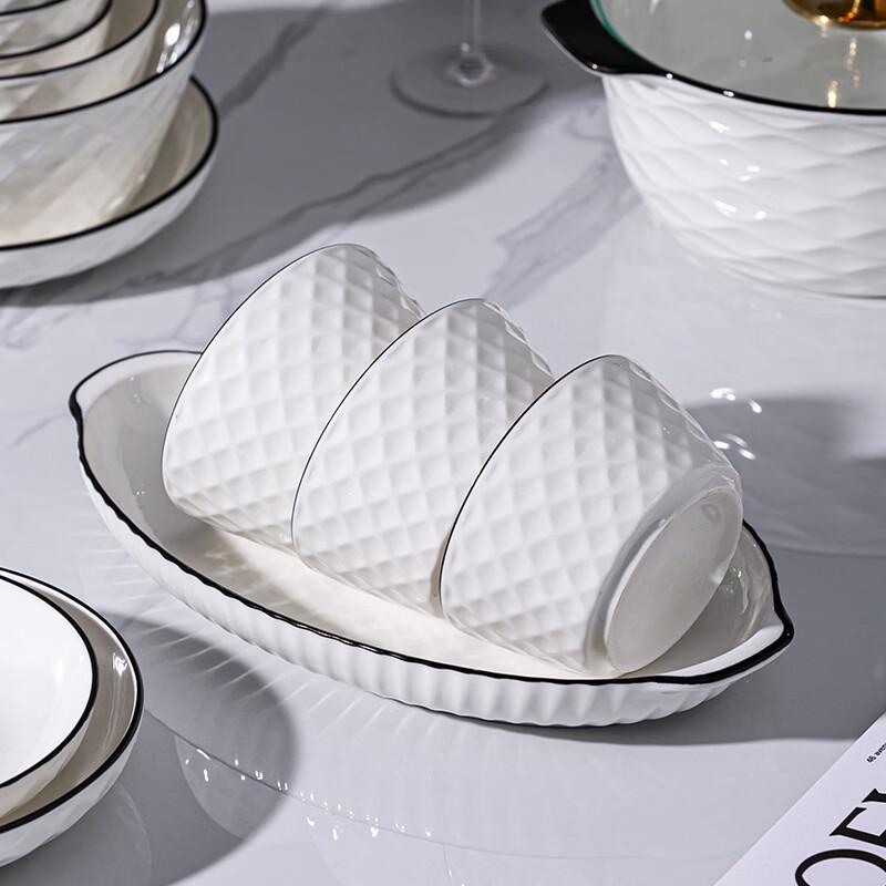 Xihe European Style 51-Piece Bone Porcelain Dinnerware Set