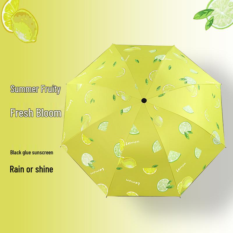 Gradient 8-Rib UV Protection Folding Umbrella - Sun and Rain Ready