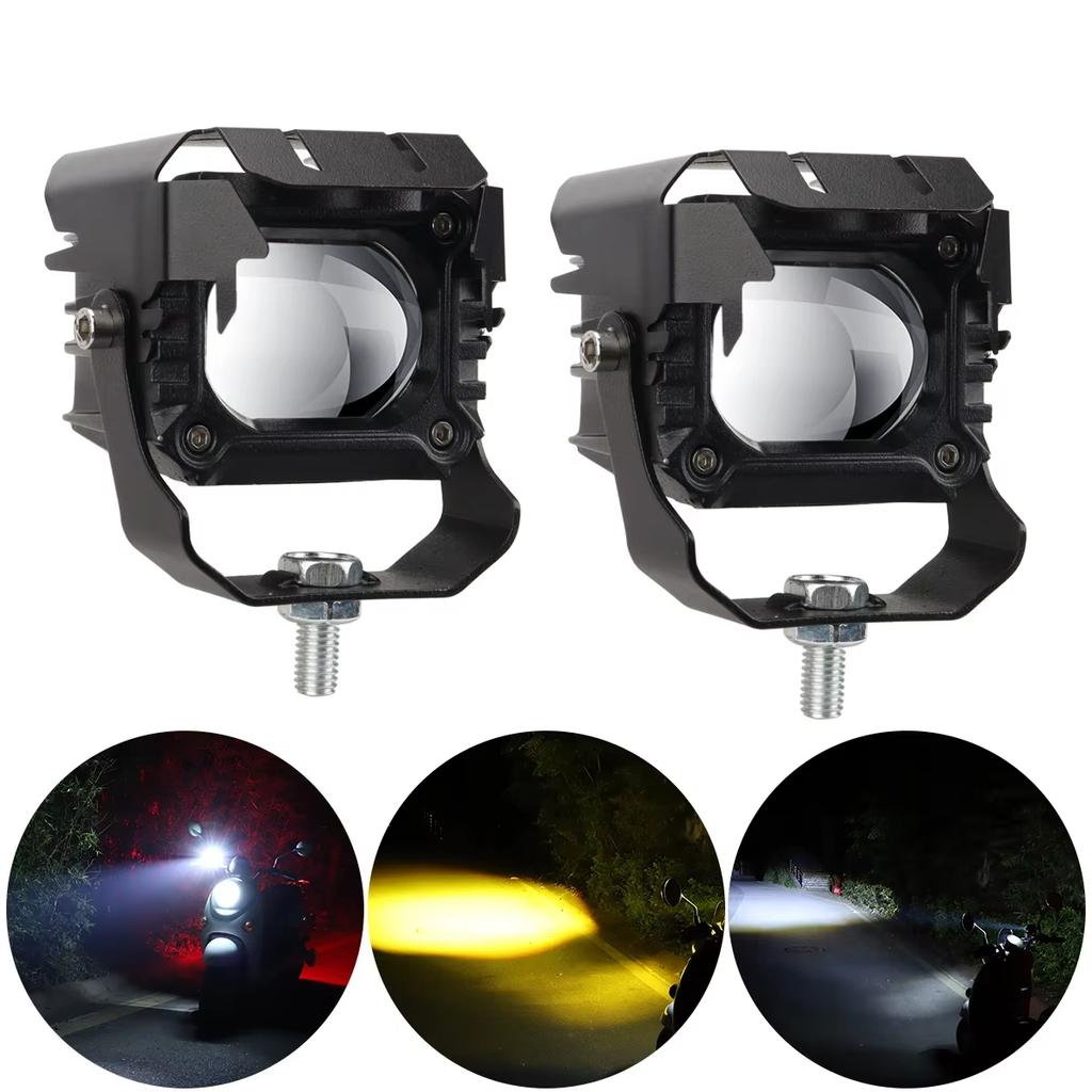 15W Motorcycle Spotlight IP68 Waterproof LED Work Light with 180 Degree Adjustable Bracket
