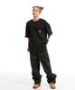CREAM SODA LAB Gray Logo Oversized Heavyweight Pocket Short Sleeve Tee Black