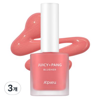 Juicy Pang Water Blusher 8g, PK04 Dew and Grapefruit, 3 Pcs.