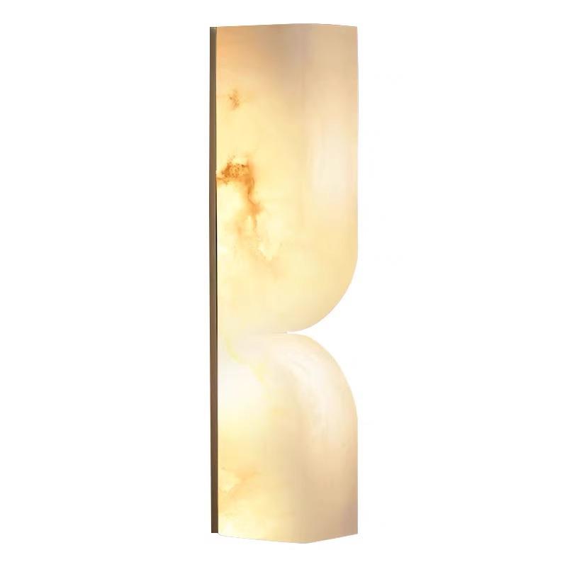Minimalist All-Copper Marble Wall Lamp - Luxury Design for Living Room or Bedroom