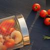 Rolling Grill Basket Stainless Steel Meat Shrimp Vegetables BBQ Grilling Net